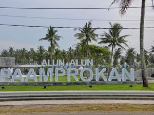 Foto: Wajah Baru Alun-alun Paamprokan, Ditargetkan Selesai Februari 2021