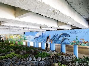 Mural Percantik Kolong Jembatan Talang