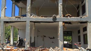 Penampakan SMK 1 Rangas Sulbar yang Ambruk Akibat Gempa