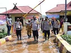 Polsek Martapura Timur Kalsel Terendam Banjir, Pelayanan Terganggu