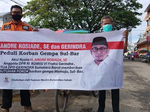 Andre Rosiade Sediakan Makanan bagi Ribuan Korban Gempa Mamuju Sulbar