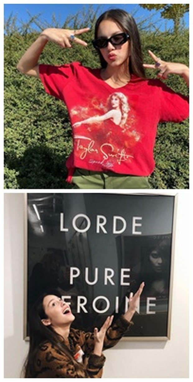 taylor swift and lorde/instagram.com/olivia.rodrigo taylor swift and lorde