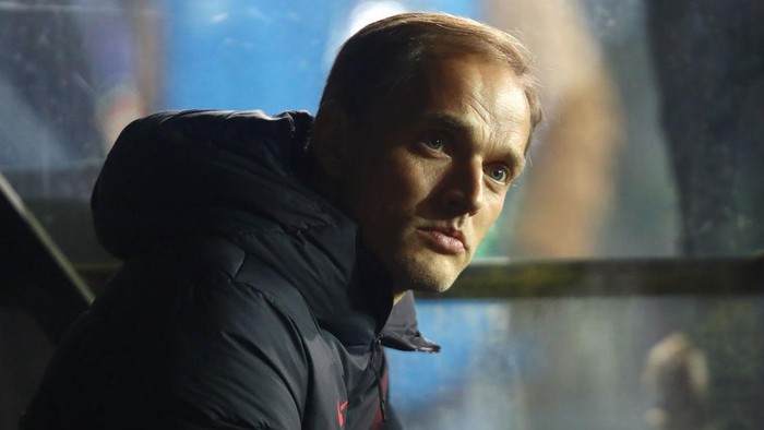 BRUGGE, BELGIUM - OCTOBER 22: Thomas Tuchel, Manager of Paris Saint-Germain looks on prior to the UEFA Champions League group A match between Club Brugge KV and Paris Saint-Germain at Jan Breydel Stadium on October 22, 2019 in Brugge, Belgium. (Photo by Dean Mouhtaropoulos/Getty Images)