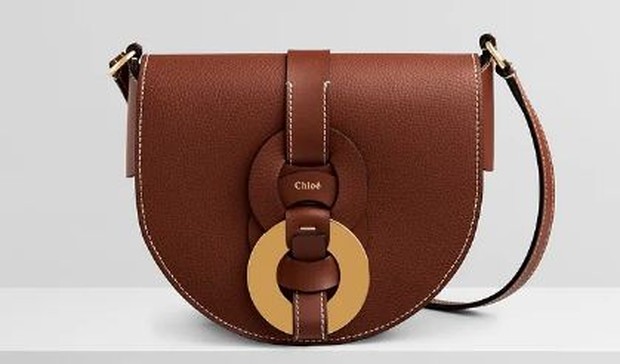 Chloe small saddle bag Derryl sepia brown.