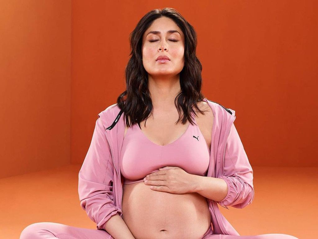 Hamil Besar, Kareena Kapoor Pamer Perut Buncit Jadi Model Baju Olahraga