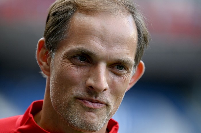 (FILES) In this file photo taken on July 17, 2020 Paris Saint-Germains German coach Thomas Tuchel looks on prior to the friendly football match Paris Saint-Germain (PSG) vs Waasland-Beveren at the Parc des Princes stadium in Paris. - Thomas Tuchel was appointed as Chelsea manager on January 26, 2021, on an 18-month contract on Tuesday, tasked with hauling the underperforming Blues back into the Champions League next season. (Photo by Anne-Christine POUJOULAT / AFP)
