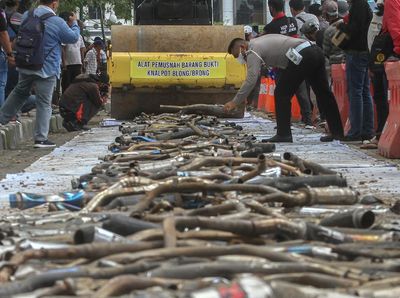 2.000 Knalpot Racing di Medan Dimusnahkan Polisi