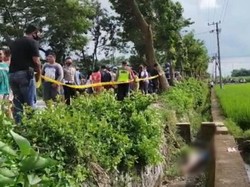 Mayat dengan Luka di Kepala Ditemukan Tengkurap di Parit Kediri