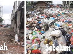 Hampir Sebulan Tak Diangkut, Sampah di Pasar Pekanbaru Mulai Dibersihkan
