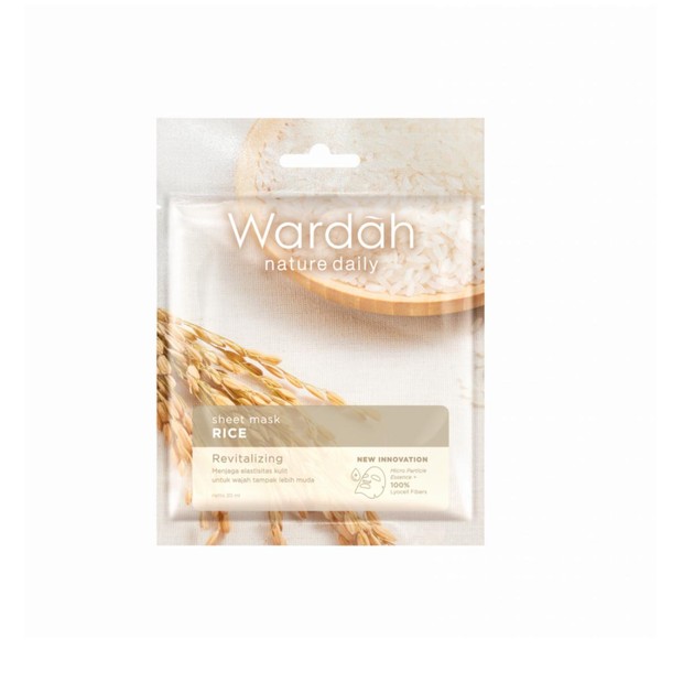 Wardah Nature Daily Sheetmask Rice/Foto: wardahbeauty.com Wardah Nature Daily Sheetmask Rice