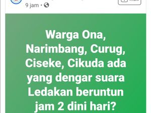 Dini Hari Netizen Rangkasbitung Juga Dengar Dentuman, Ini Penjelasan BMKG