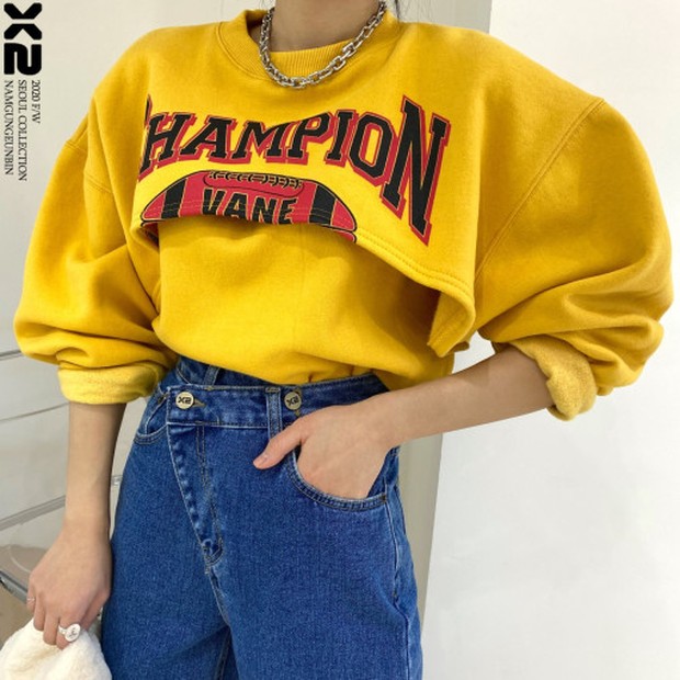 X2 Peach Set Loose Fit Raised Sweatshirt/ Foto: smartstore.naver.com/de_hyenii X2 Peach Set Loose Fit Raised Sweatshirt