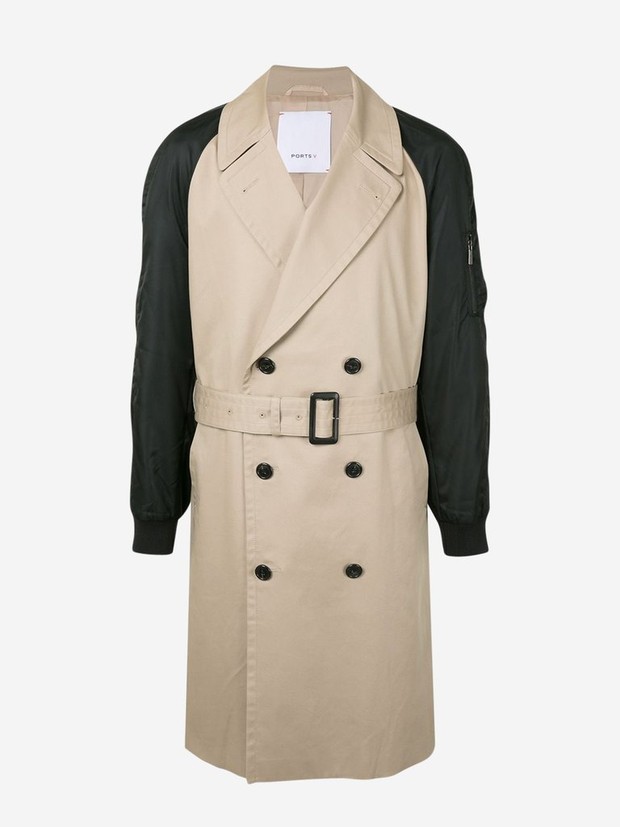 Contrast Sleeve Trench Coat dari PORTS V/Sumber/PORTS V. Contrast Sleeve Trench Coat dari PORTS V.