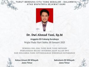 Dokter Mata di Surabaya Meninggal Positif COVID-19 Dokter Mata di Surabaya Meninggal Positif COVID-19