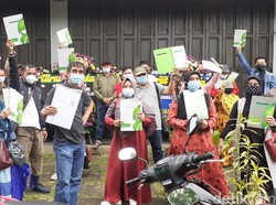 Tuntut Pembayaran Investasi Pohon Jabon, Massa Geruduk Kantor PT GMN