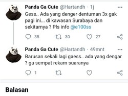 Suara Dentuman Keras Sempat Didengar Warga Surabaya Beberapa Kali