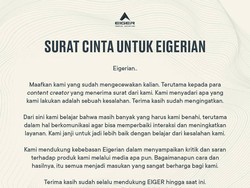 Eiger Kirim Surat Cinta Lagi Hingga GWK Bali yang Bakal Tutup