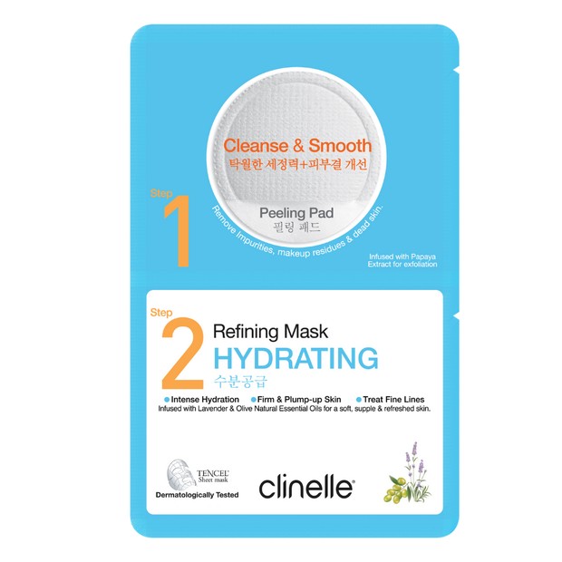 Clinelle Peeling Pad & Refining Mask - Hydrating/clinelle.com 2 in 1 Peeling pad and refining mask