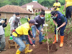 Pemkab Sumedang Lakukan Penghijauan di Lokasi Longsor Cimanggung