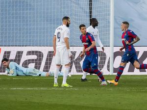 Real Madrid Vs Levante: 10 Pemain Los Blancos Takluk 1-2