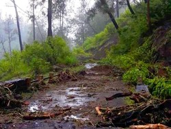 Longsor Putus Total Akses Menuju Kawah Ijen di Bondowoso