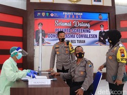 Polisi Penyintas COVID-19 di Tuban Ikut Screening Donor Plasma Konvalesen