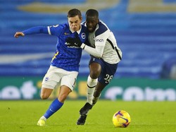 Tottenham Hotspur tampak begitu buntu untuk membongkar pertahanan Brighton. Andrew Boyers/Pool via AP.