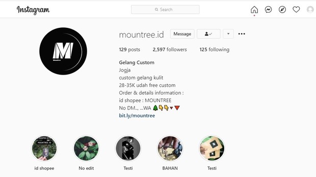 Instagram gelang couple mountree.idFoto;instagram/mountree.id