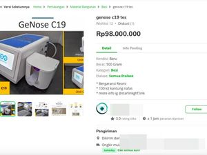 Alat Tes Corona GeNose Beredar di Lapak Online, Harga Sampai Rp 99 Juta!