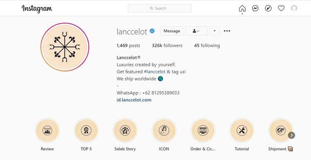 Instagram jam tangan LanccelotFoto:instagram/lanccelot