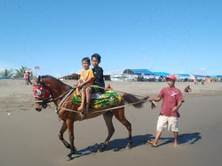 Rohyini,Tukang Sewa Kuda di Pantai Petanahan Kebumen