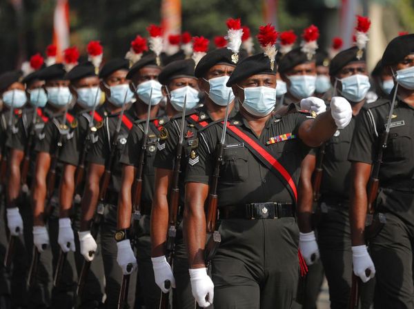 Jelang Hari Kemerdekaan, Tentara Sri Lanka Latihan Parade