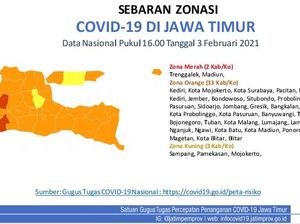 24 Hari PPKM, Zona Merah COVID-19 Jatim Tersisa di Dua Daerah
