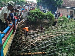 Viral Rumpun Bambu Terbawa Arus Sungai di Ponorogo Dibersihkan