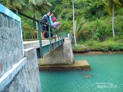 Ajaib! Ada Sungai Biru di Pacitan