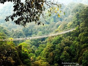 Deg-degan! Ini Jembatan Gantung Terpanjang di Indonesia