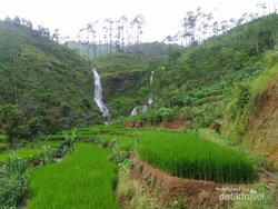 Dua Air Terjun Sejajar di Jawa Tengah, Cakep Juga!