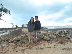 Laut Seperti Mengering di Pantai Pasir Padi, Bangka