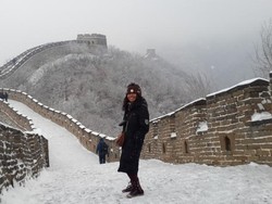 Saat Tembok Besar China Terselimuti Salju