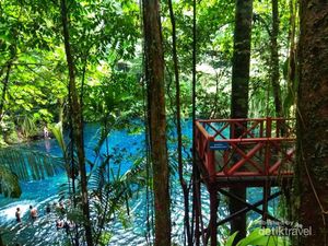 Sebuah Keajaiban, Ada Telaga Biru Wopersnondi di Kota Karang Panas