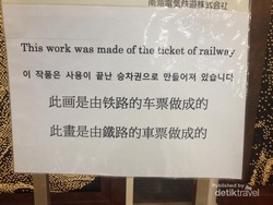 Tiket Kereta Api Disulap Jadi Lukisan Monalisa di Jepang