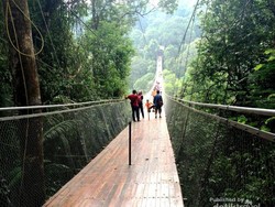 Uji Nyali di Jembatan Gantung Situ Gunung Sukabumi