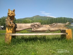 Uniknya Bangku Kayu di Pegunungan Jepang