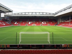 Youll Never Walk Alone di Stadion Anfield, Liverpool