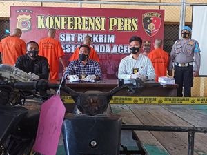 Curi Becak-Motor di 17 Lokasi, 3 Pria di Banda Aceh Ditangkap Polisi
