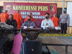 Curi Becak-Motor di 17 Lokasi, 3 Pria di Banda Aceh Ditangkap Polisi