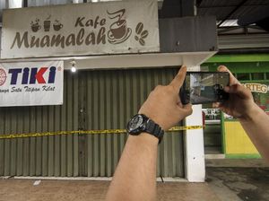 Potret Pasar Muamalah di Depok Digaris Polisi Potret Pasar Muamalah di Depok Digaris Polisi