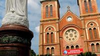 Cantiknya Gereja Notre Dame di Ho Chi Minh