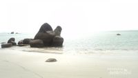 Cantiknya Pantai Romodong di Bangka Utara