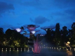 Foto: Saat Pohon Ajaib Singapura Menyala
